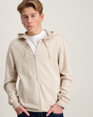 RYVLS Brandon Knit Zip Hoodie Beige Hoodies Jongens - Kids Brand Store
