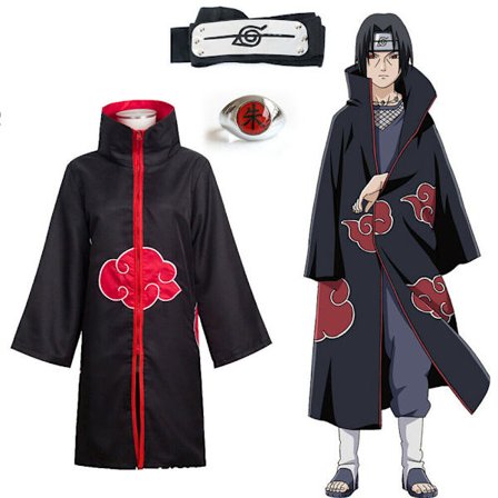 Uchiha Itachi -viitta Anime Cosplay Unisex-asu ninja NARUTO