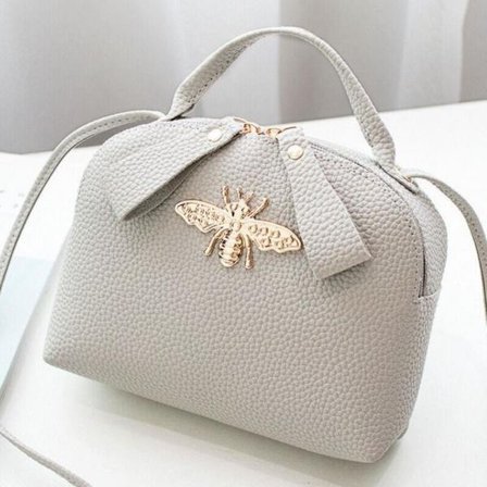 Kvinnor Flickor Cross Body Väska Handhållen Zero Plånbok GRÅ