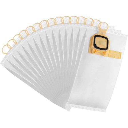 Sett med 15 kompatible poser til Vorwerk Folletto Vk140 Vk150 støvsuger - Gul