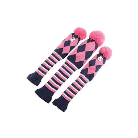 Golf Knit 3 kpl:n päällysarja Vintange Pom Pom Sock Covers 1-3-5