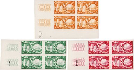 Monaco - YT ND332-333 - Utakket - 4-blok - Postfrisk