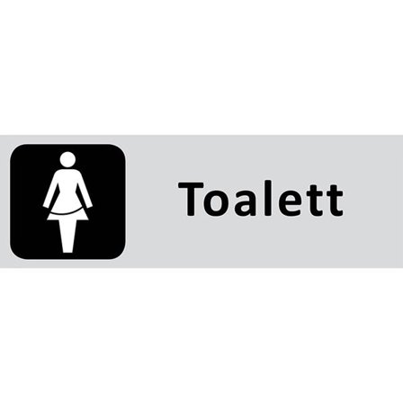 UniGraphics 6705301 Skylt Toalett, 225 x 80 mm Dam, Skyltar