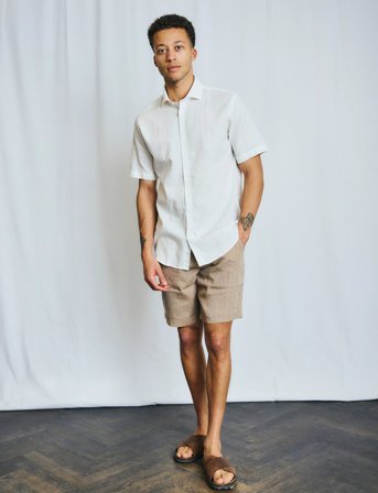 Bruun & Stengade Bs Peppon Regular Fit Shorts - Brown - 31