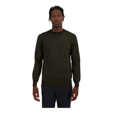 Kangra Round-neck Strik Grøn, Herre Strik, Størrelse: L