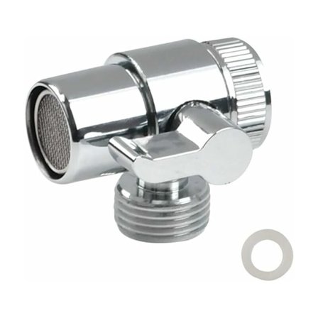 3-vägs Blandare Omledningsventil Polerad Krom Mässing Omledningsventil Dusch Adapterventil Badrum Köksblandare Reservdelar