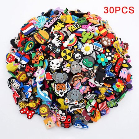 30 stk. tegneserie sko charms for Bubble Sandaler Sko tilbehør 30 stk.