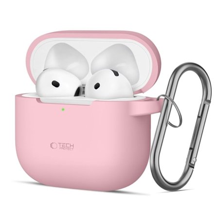 Tech-Protect AirPods 4 Skal Silikon Hook Dusty Pink