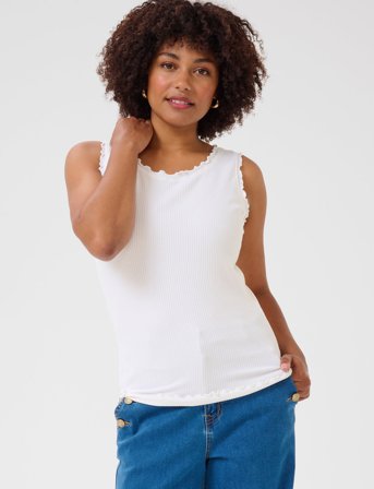 Cream Crribba Top - White - S