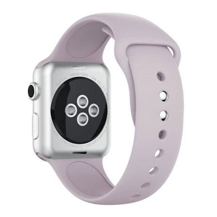 Apple Watch Series 4 44mm silikoneurrem - lyselilla