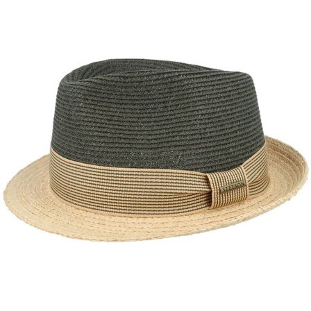 Stetson - Grön straw Hatt - Toyo/Raffia Olive/Natural Trilby Straw Hat @ Hatstore