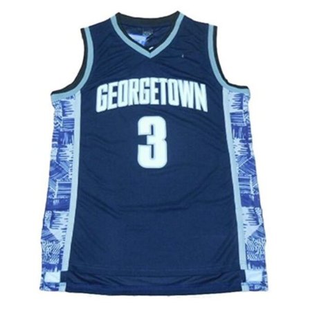 Herre Dame Basketballtrøje JORDANIAN 23# IVERSON 3# MOTAW 23# Voksen Kortærmet Sport Løbe T-shirts Unisex marineblå #3 2XL