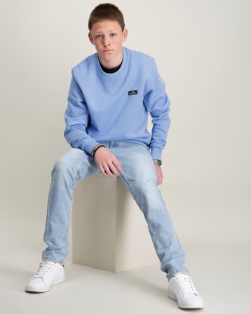 Les Deux Patch Sweatshirt Bleu Pulls Garçon - Kids Brand Store