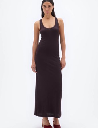 REMAIN Birger Christensen Mesh Trim Dress - Brown - 38