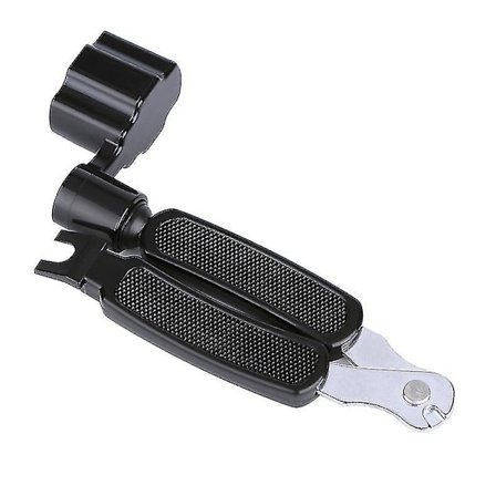 3-in-1-kitara-kieliwinderi, kieli/tappo-vetäjä/kielileikkuri-pihdit, kitara-tappojen vaihtotyökalu, 1 kpl - musta