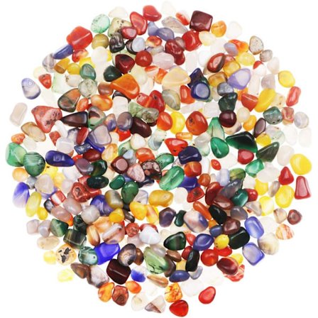 Blandade färger Agat Stengrus Naturlig Kristallkvarts Ädelsten för Heminredning Vasfyllning Poolbotten Krukdekoration (ca 500g/påse)