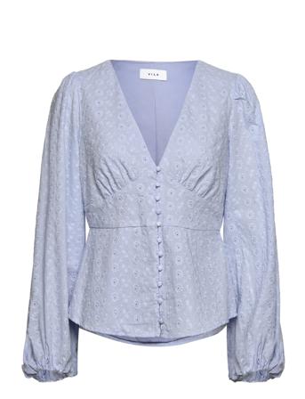 Vimalina New L/S Puffsleeve Top/Ka Vila Blue