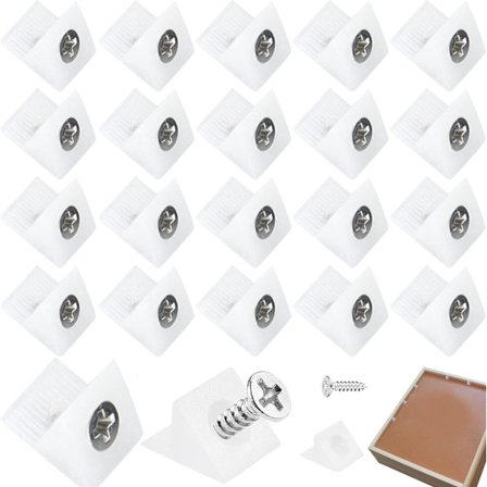 100 stk. Skuffeskinneforstærkningsstik, Skuffeskinnereparatør Skuffereparation Kiler, med skruer, til reparation af møbler, der hænger