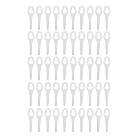 50 kpl Muovisia ruohotrimmerin teriä ruohonleikkurin osia BOSCH ALM 28 30 -malleihin (Valkoinen)