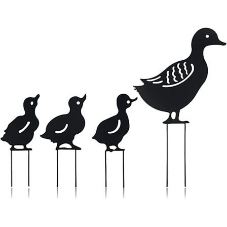 4 stk. dyresilhuett hagestake, hage hul hage