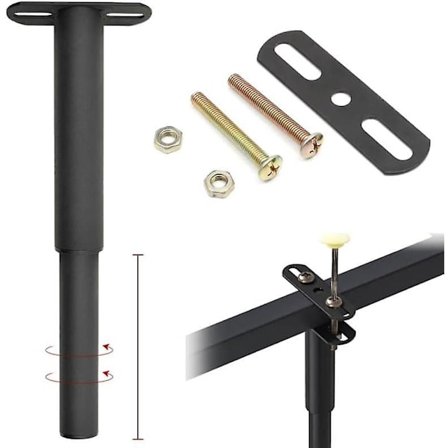 Sängyn tukijalka: Säädettävä raskas metallihuonekalujalat pöydälle, sohvalle, työtasolle, sängylle, kaapille, työpöydälle, 1 kpl 18cm-33cm (musta)