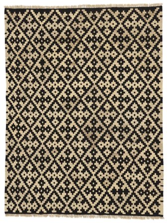 Oriental Kilim Qashqai Rug 155X202 Black/Orange