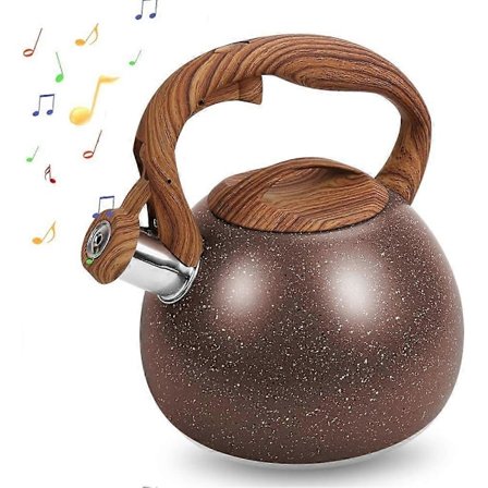 Tekanna för Spis, 2,7 Quart Visslande Tekannor, Högljudd Visselpipa Rostfri Tekanna med Anti-