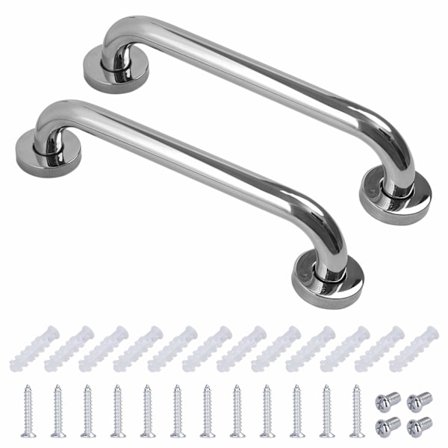 Rustfrit greb i rustfrit stål til toilet, badekar, håndtag til ældre/handicappede/børn/gravide 30 cm 2 stk.