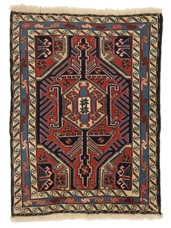 Ardebil Rug 70X96 Black/Dark Red Wool, Persia