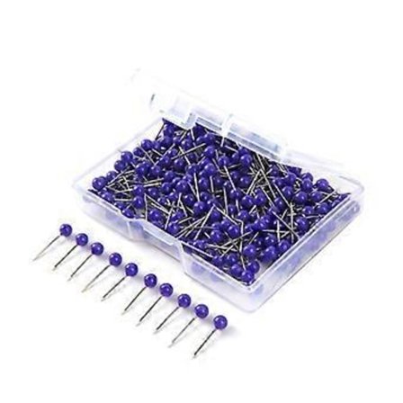 Synål med klar æske, quiltesøm, farvet kugleformet lang lige nål til stofsyning DIY håndværk (300 stk)