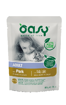 Oasy Wet Cat Bocconcini In Salsa Con Maiale Per Gatti Adulti