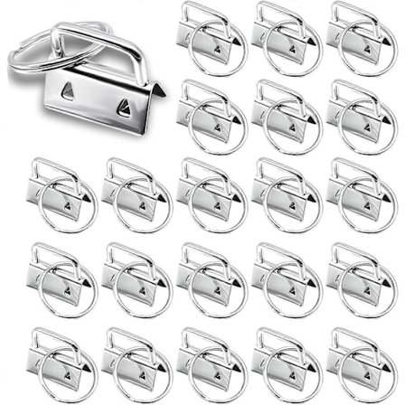 40 stk. Nøgleringsbeslag, Snoreemner Klemme Låse Vedhæng, Armbåndsbeslag med Nøglering [DB]