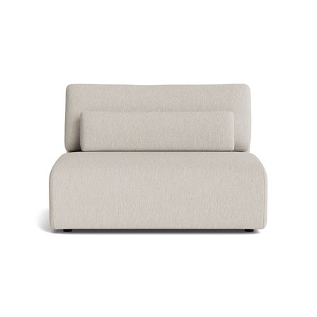 Cloud Modulsofa: 1-Personers i Beige med Komfort, Holdbarhed & Elegant Design - 123x110x80cm - Perfekt til Afslapning med PU Skum, Nozag Fjedre & 