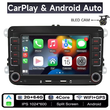 2Din Autoradio Android Volkswagen Golf 5 6 Polo Passat B6 B7 CC Skoda Jetta Universal Multimedia Carplay Wifi GPS Navigointi -MM