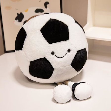 jellycat Plysdukker plyslegetøj til drenge og piger gaver Fodbold 25cm