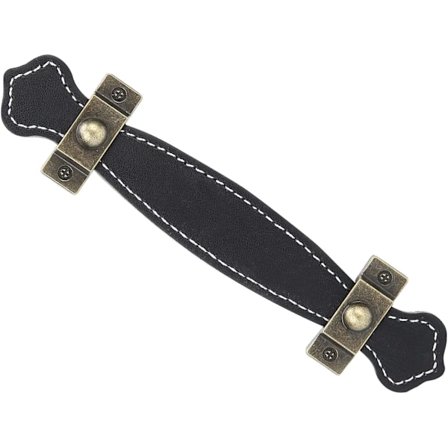 160 huller afstand sort længde 230mm læderhåndtag, bagagehåndtag