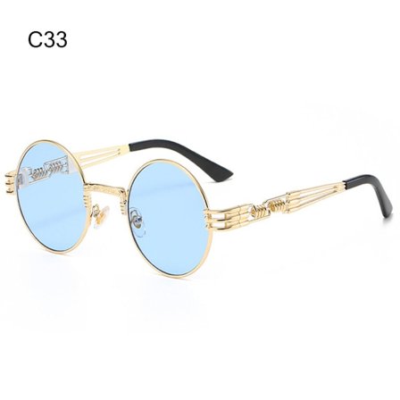 Runde Steampunk Solbriller Metal Stel Solbriller C33 C33