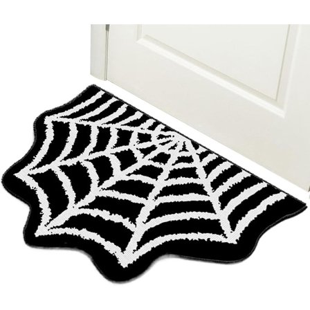 ING Halloween Gulvmåtte 3D Optisk Illusion Sjov Goth Tæppe til Festdekoration, Vaskbar og Velegnet til Gang, Stue og Havefest