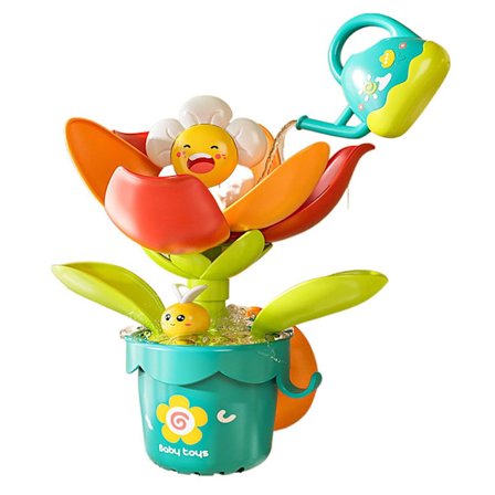 Solsikke Spray Badelegetøj, Pop-Up Blomsterlegetøj med Stærk Sugekop og Sød Vandkande