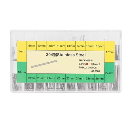 0,9 mm:n kellon rannekkeen halkaisutapit 304 ruostumatonta terästä kellon osien valikoima 8 mm - 27 mm