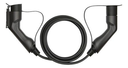 Deltaco e-Charge ladekabel T2-T1 1-Fas 16A 5m