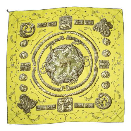 Hermès Vintage, Pre-owned Scarf Geel, Dames, Maat:ONE Size