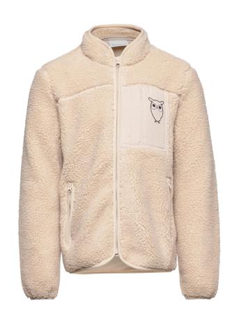 Teddy Zip Sweat - Grs/Vegan Cream Knowledge Cotton Apparel
