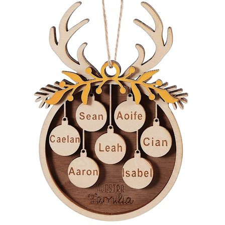 Personoidut joulukoristeet lahjaksi perheen nimillä Käsintehty 2022 joulukuusen koriste 2023 Joulu Mukautetut nimellä puiset koristeet Söpö riippuva