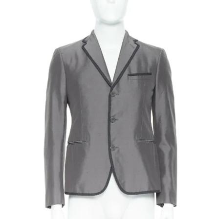Bottega Veneta Vintage, Pre-owned Cotton outerwear Grijs, Dames, Maat:M,Katoen