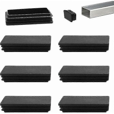 100 X 50 mm Plugg För Rektangulärt Rör Svart Plast Ändlock Tätningspluggar För Trampolin Möbelben 12st (FMY)