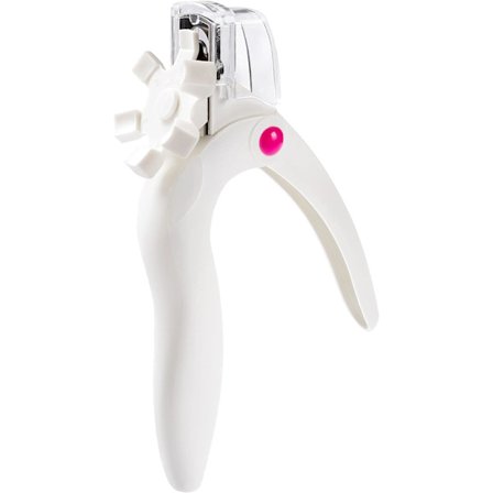 Akryl Negleklipper, Justerbar Negletipper i Rustfrit Stål, Kunstig Falsk Negletrimmer til Falske Neglekunst Manicure Projekter - Hvid