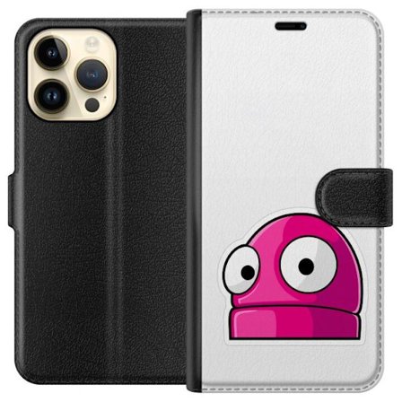 Kompatibelt Lommeboketui til Apple Apple iPhone 15 Pro Max Rosa tegneseriefigur med store øyne i leken og humoristisk stil