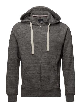 Bhalton Zipthrough Sweatshirt Hoodie Grå Blend