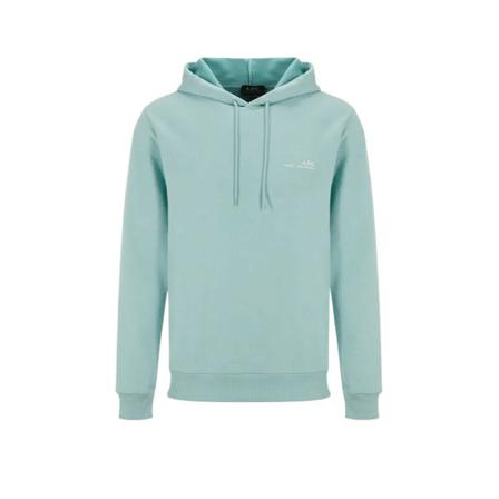 A.p.c., Logo Hoodie Blauw, Heren, Maat:S